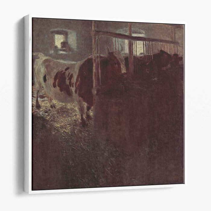 Cows in the barn (1901) by Gustav Klimt