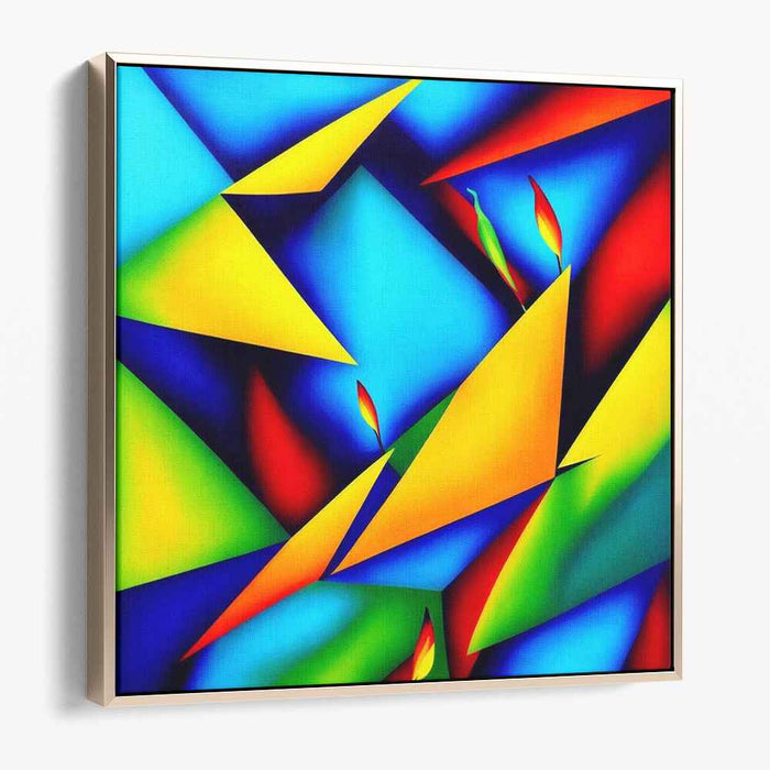 Cubist Oil Birds of Paradise #003