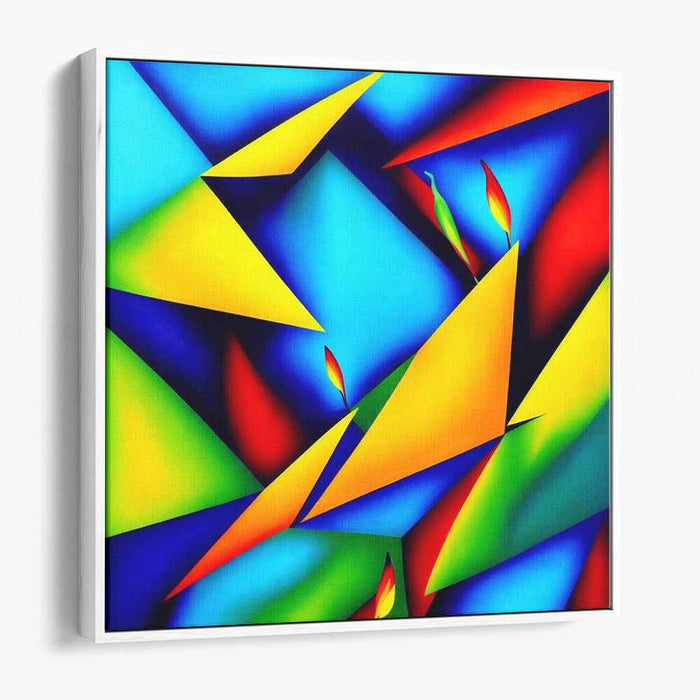 Cubist Oil Birds of Paradise #003