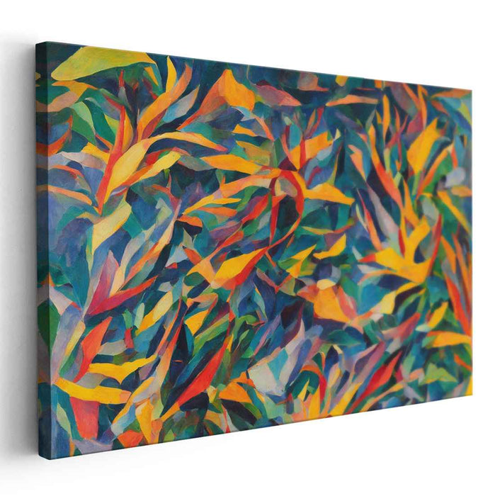 Cubist Oil Birds of Paradise #114