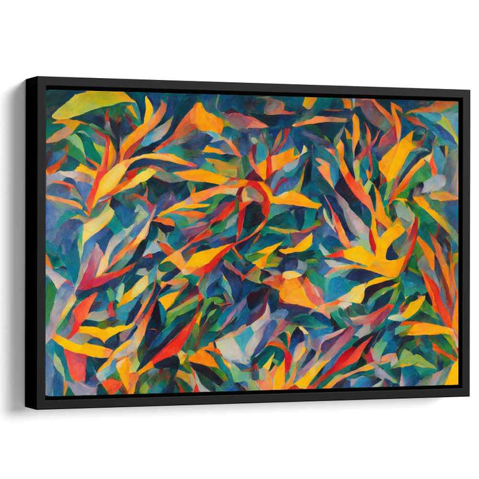 Cubist Oil Birds of Paradise #114
