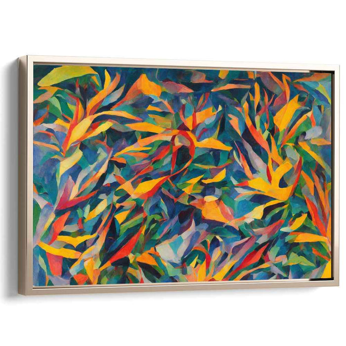 Cubist Oil Birds of Paradise #114