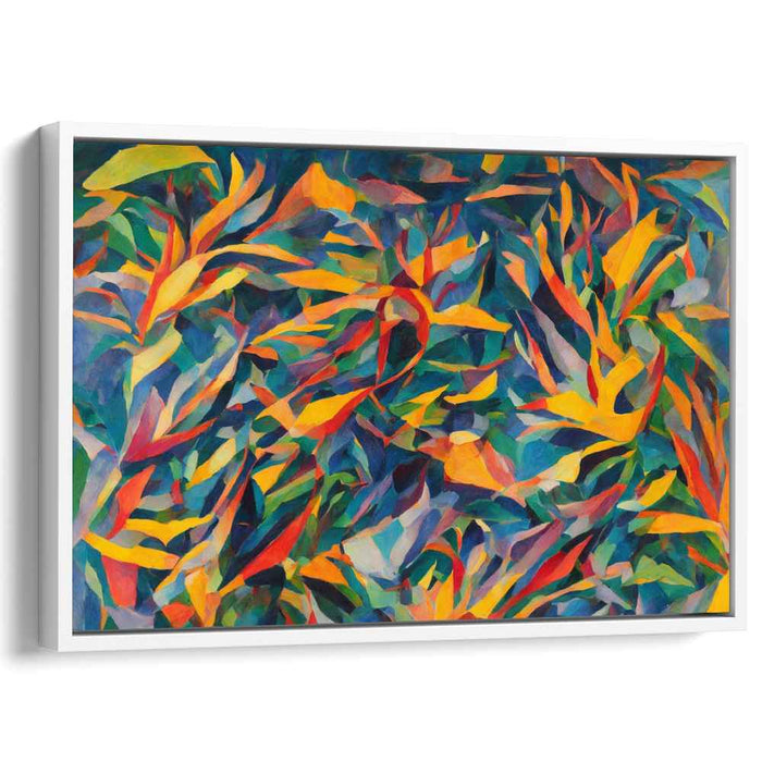 Cubist Oil Birds of Paradise #114