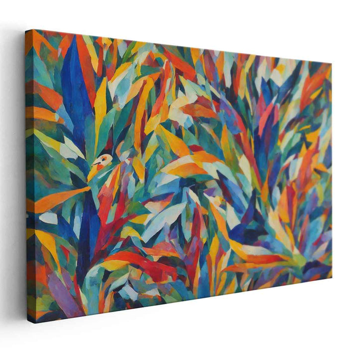 Cubist Oil Birds of Paradise #120