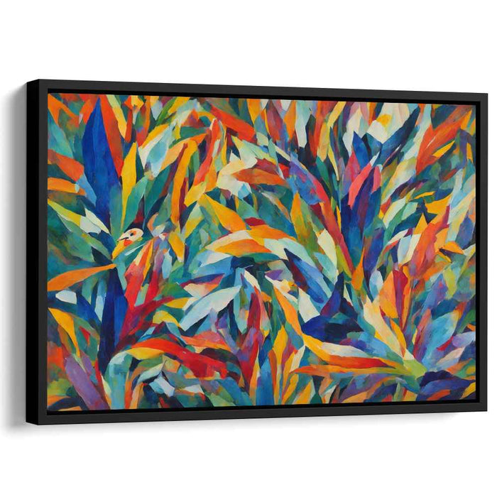 Cubist Oil Birds of Paradise #120