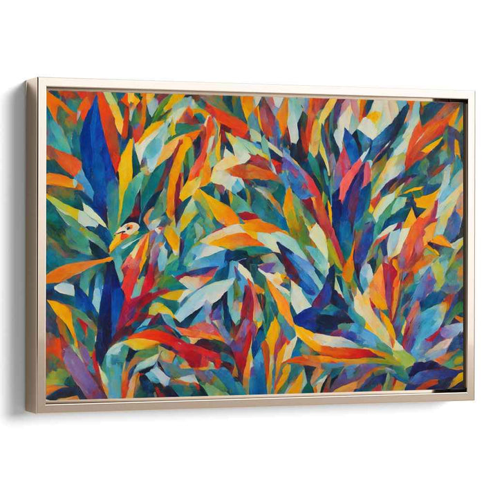 Cubist Oil Birds of Paradise #120
