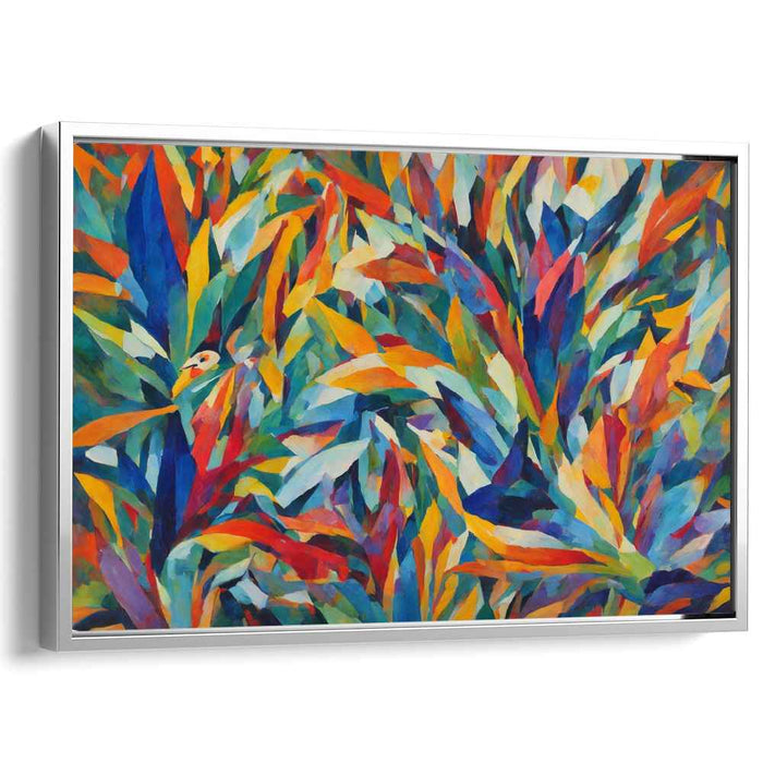Cubist Oil Birds of Paradise #120