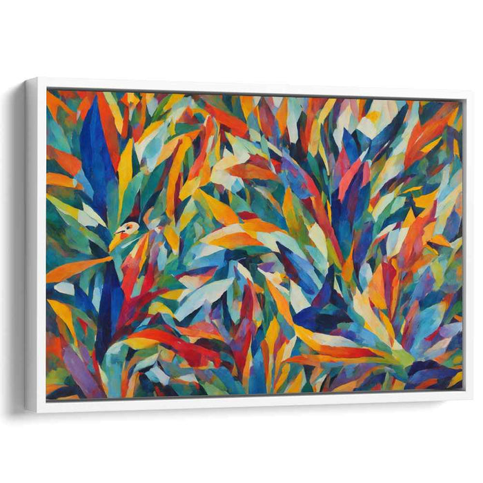 Cubist Oil Birds of Paradise #120