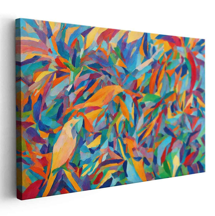 Kaleidoscopic Jungle: A Vibrant Fauvist Canvas Art Print