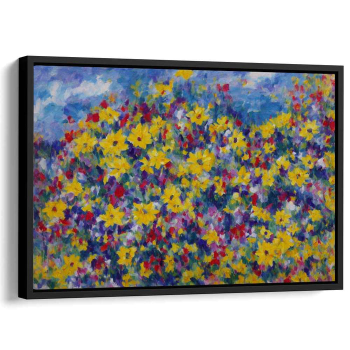 Petals Enchant Brushwork: Vibrant Impressionist Floral Canvas Art Print
