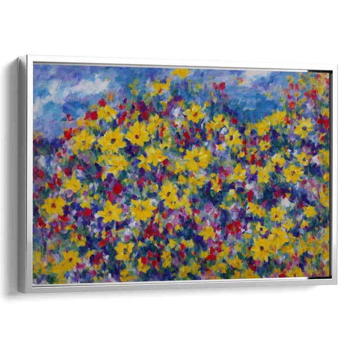 Petals Enchant Brushwork: Vibrant Impressionist Floral Canvas Art Print