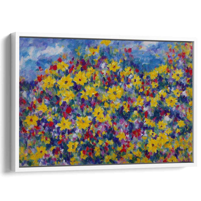 Petals Enchant Brushwork: Vibrant Impressionist Floral Canvas Art Print