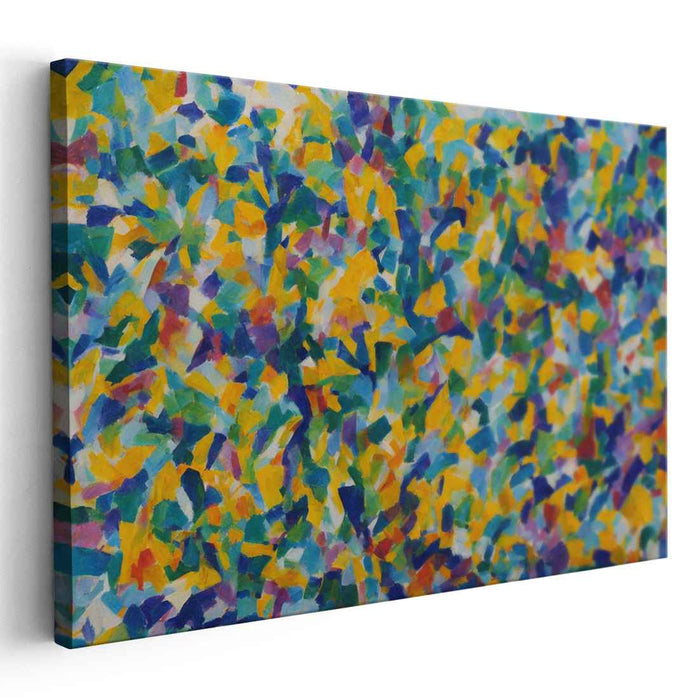 Whimsical Prism Harmony: Colorful Abstract Mosaic Canvas Art Print