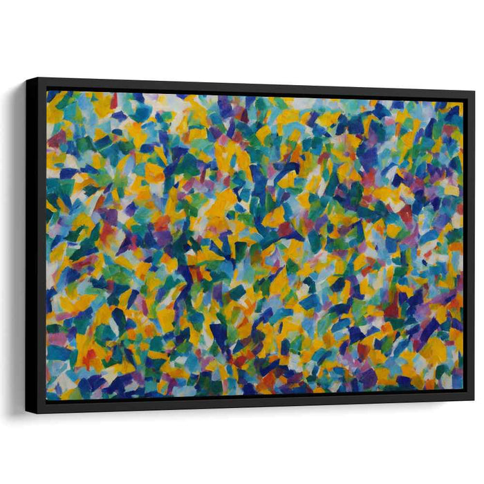 Whimsical Prism Harmony: Colorful Abstract Mosaic Canvas Art Print