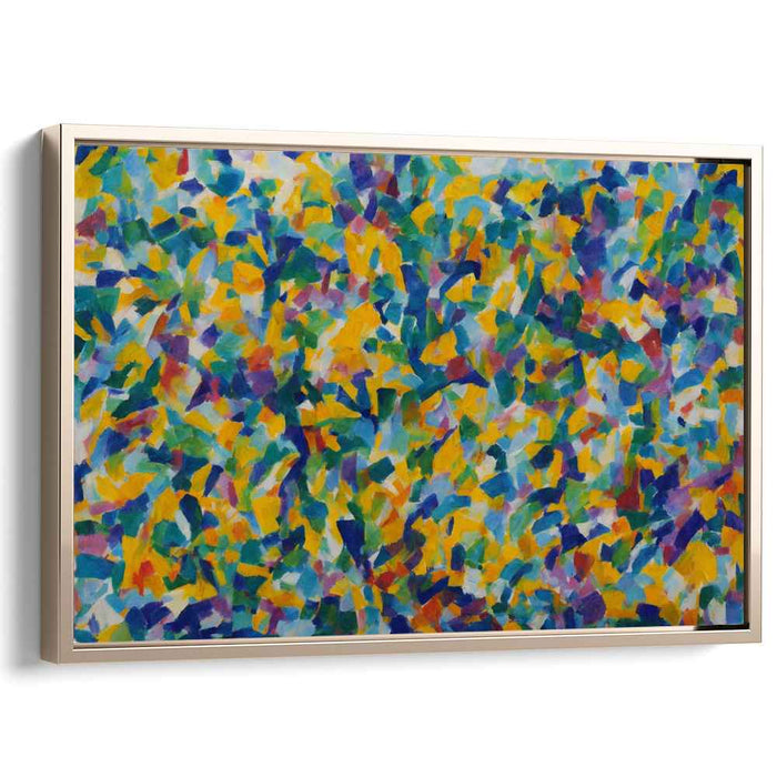 Whimsical Prism Harmony: Colorful Abstract Mosaic Canvas Art Print