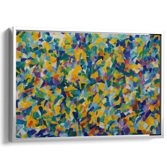 Whimsical Prism Harmony: Colorful Abstract Mosaic Canvas Art Print