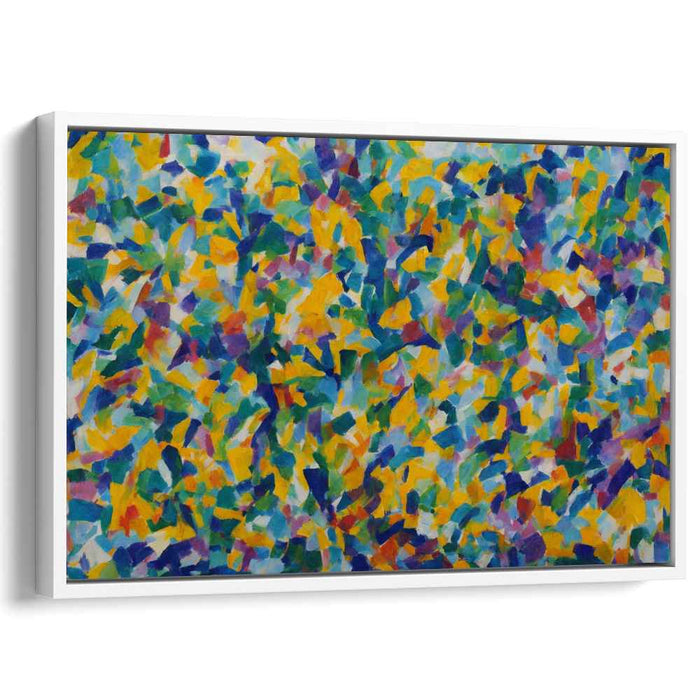 Whimsical Prism Harmony: Colorful Abstract Mosaic Canvas Art Print