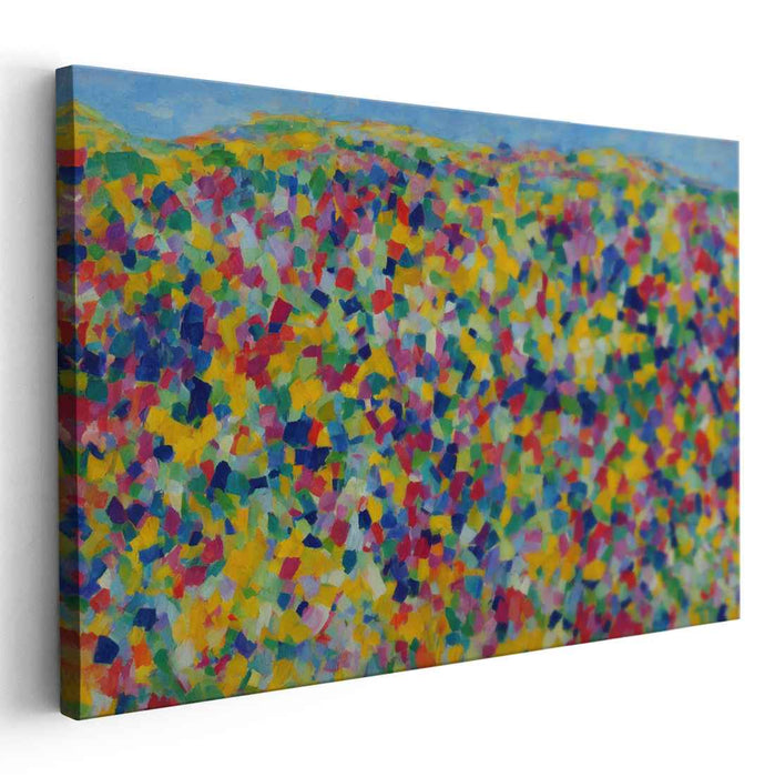 Luminous Hills: A Fauvist Landscape Exploration Canvas Art Print