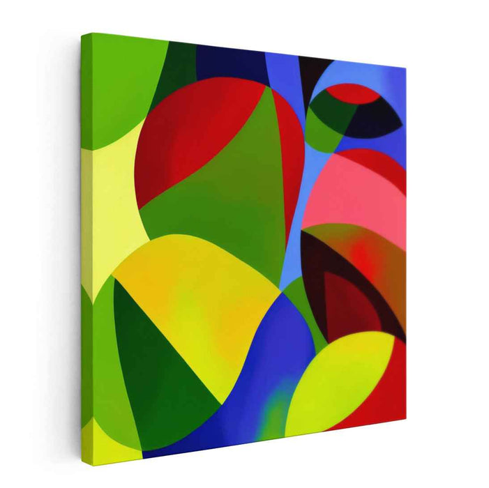 Abstract Expressionist Burst: Abstract Expressionist Color Burst Canvas Art Print