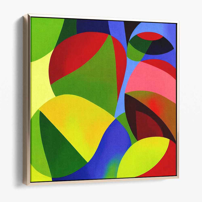 Abstract Expressionist Burst: Abstract Expressionist Color Burst Canvas Art Print