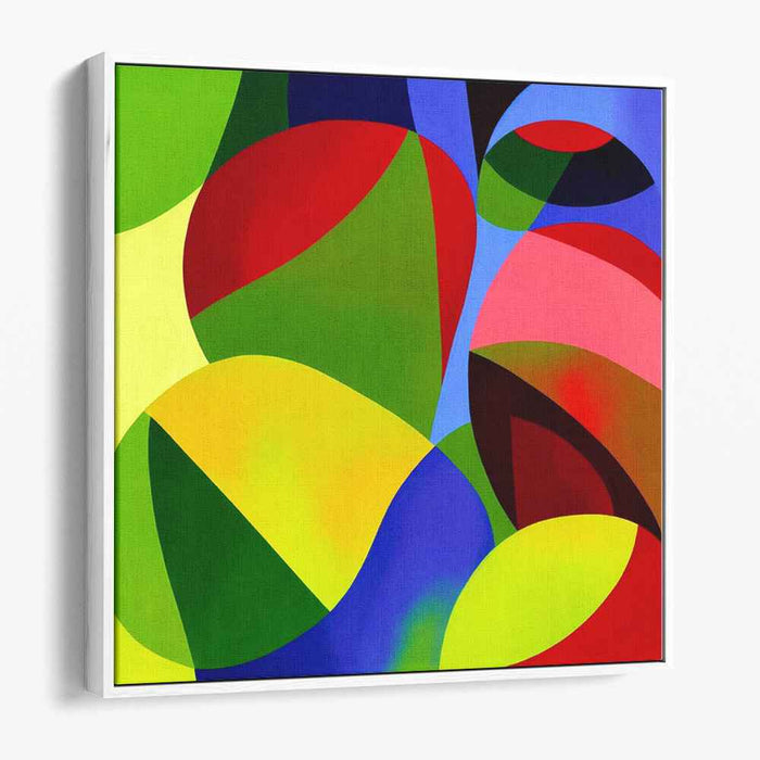 Abstract Expressionist Burst: Abstract Expressionist Color Burst Canvas Art Print