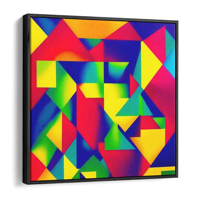 Dimensional Patterns: Bold Abstract Color Block Canvas Art