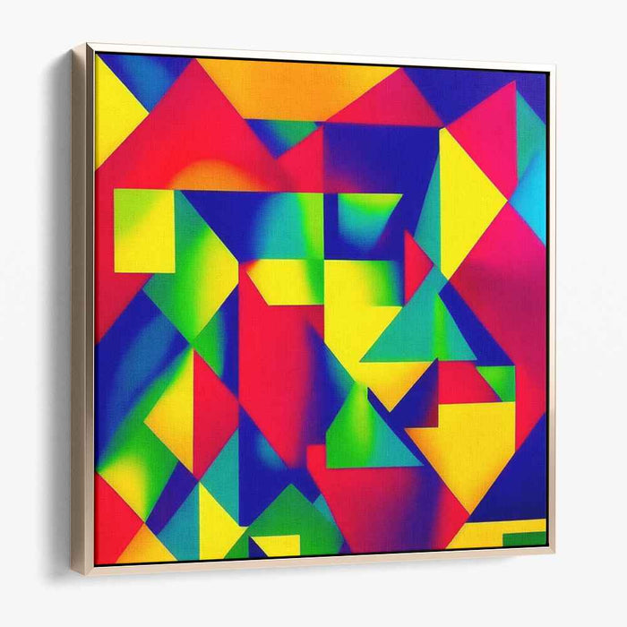 Dimensional Patterns: Bold Abstract Color Block Canvas Art