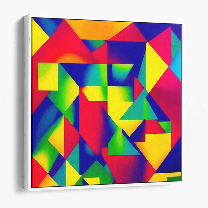 Dimensional Patterns: Bold Abstract Color Block Canvas Art