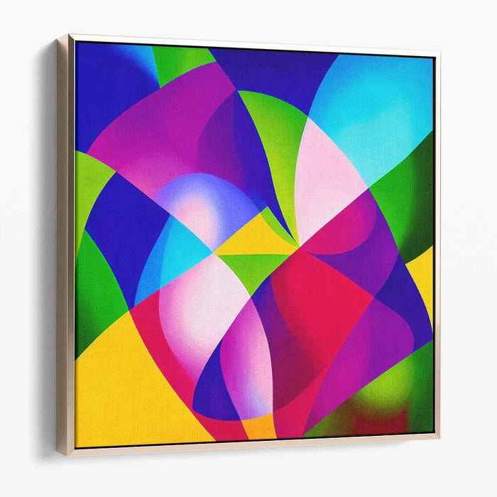 Quantum Prism: Abstract Expressionist Geometric Canvas Art Print