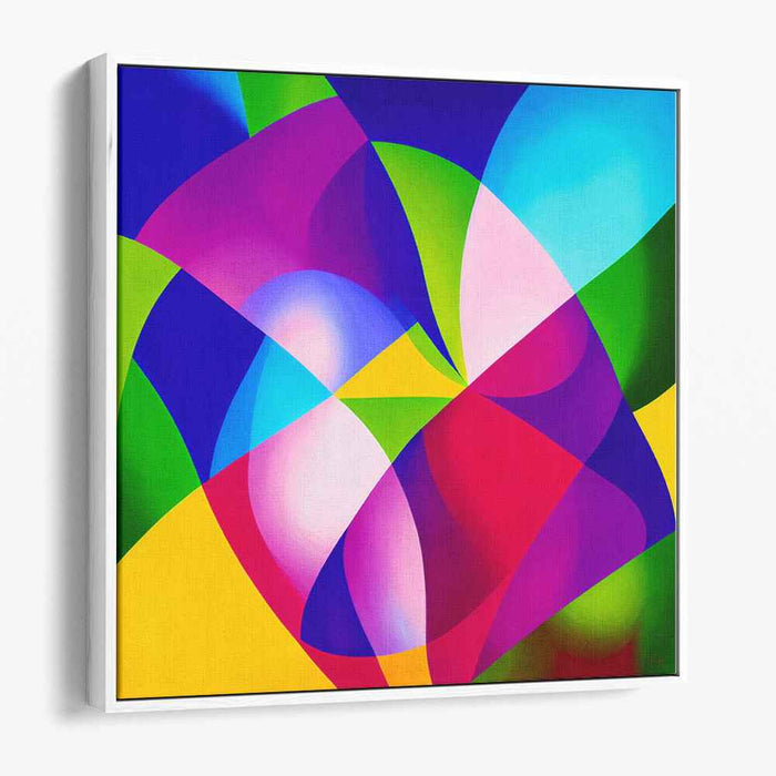 Quantum Prism: Abstract Expressionist Geometric Canvas Art Print