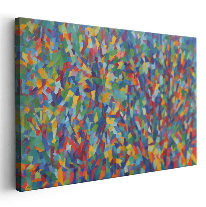 Kaleidoscope Canopy: Vibrant Abstract Forest of Colors Canvas Art
