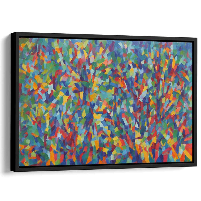 Kaleidoscope Canopy: Vibrant Abstract Forest of Colors Canvas Art
