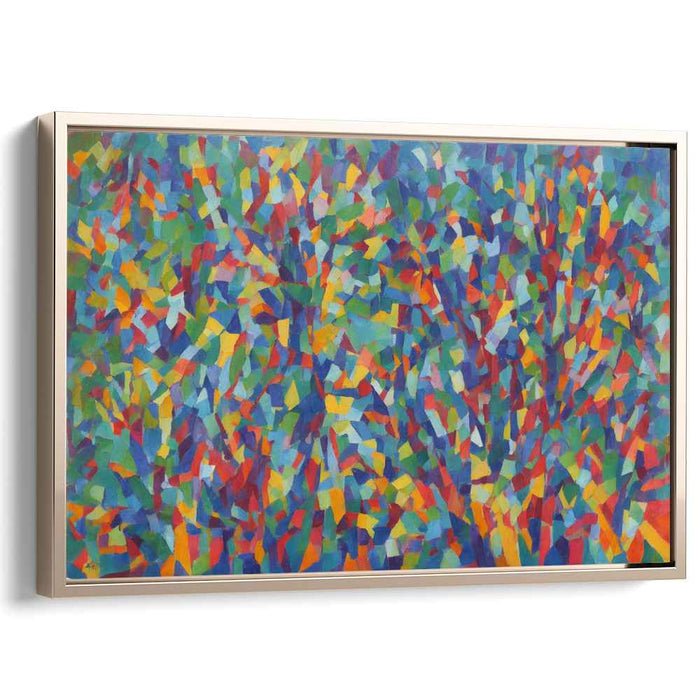 Kaleidoscope Canopy: Vibrant Abstract Forest of Colors Canvas Art