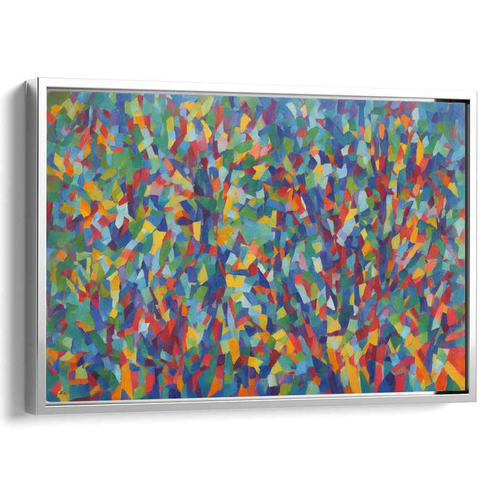 Kaleidoscope Canopy: Vibrant Abstract Forest of Colors Canvas Art