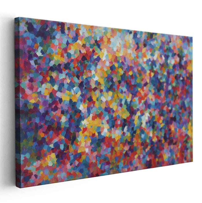 Whispers of Kaleidoscope Dreams: Colorful Abstract Mosaic Canvas Art
