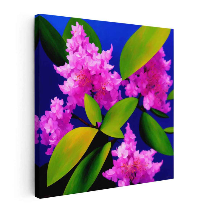 Blossoms in Bloom Abstraction: Realistic Floral Canvas Art Print