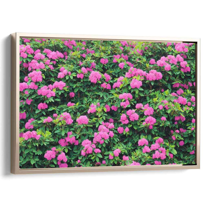 Rouge Petal Serenade: Lush Pink Floral Canvas Art Print