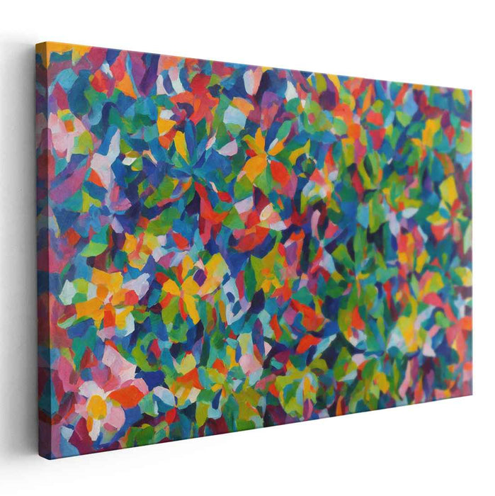 Cosmic Echoes Dance Intertwined: Abstract Orphic Explosion Canvas Art Print