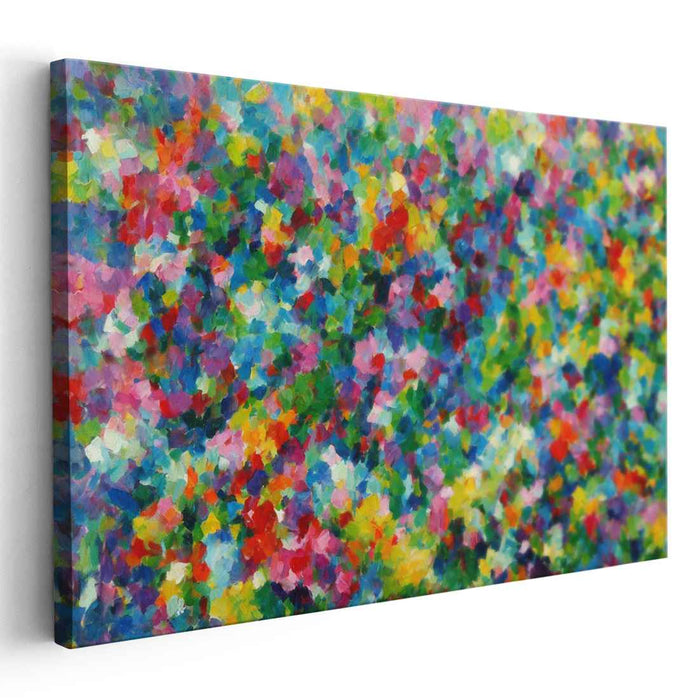 Harmonious Petal Melody: A Symphony of Floral Color Abstract Canvas Art