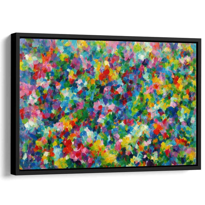 Harmonious Petal Melody: A Symphony of Floral Color Abstract Canvas Art
