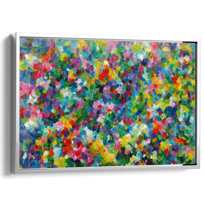 Harmonious Petal Melody: A Symphony of Floral Color Abstract Canvas Art