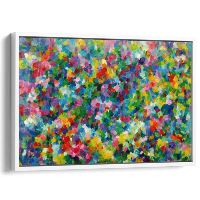 Harmonious Petal Melody: A Symphony of Floral Color Abstract Canvas Art