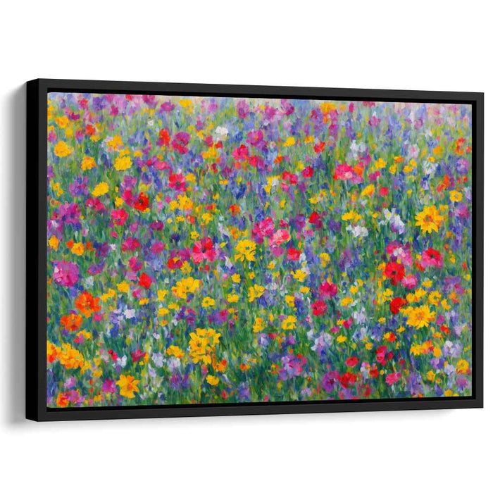 Surreal Bloomscape Dream: A Lush Impressionist Meadow Canvas Art