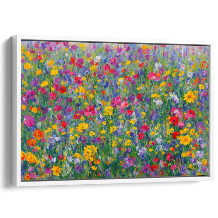 Surreal Bloomscape Dream: A Lush Impressionist Meadow Canvas Art