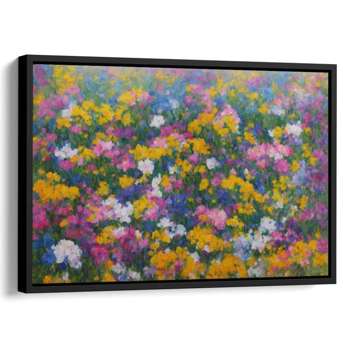 Floral Painted Serenity: Vibrant Impressionist Floral Landscape