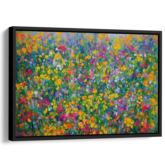Field Whispers: Impressionist Wildflower Canvas Art Print