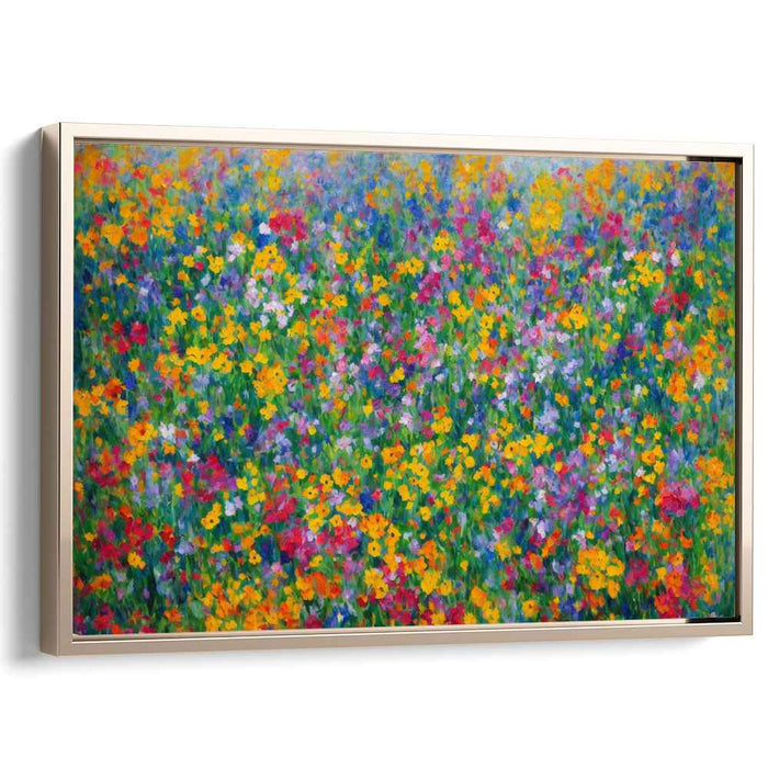 Field Whispers: Impressionist Wildflower Canvas Art Print
