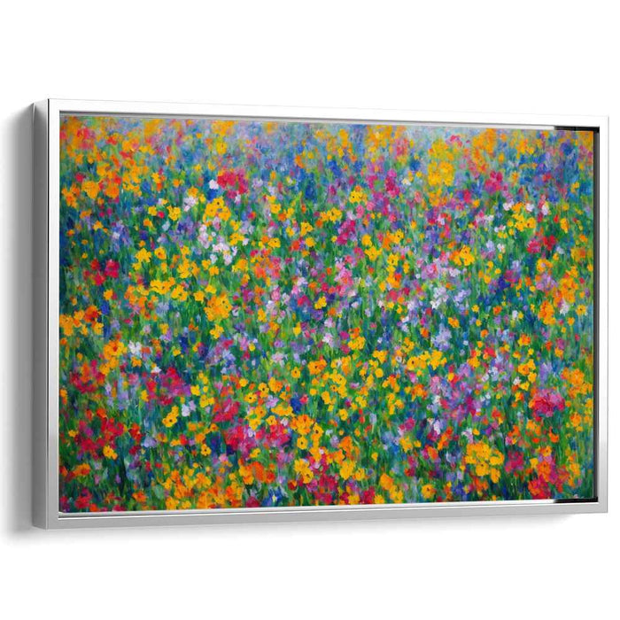 Field Whispers: Impressionist Wildflower Canvas Art Print