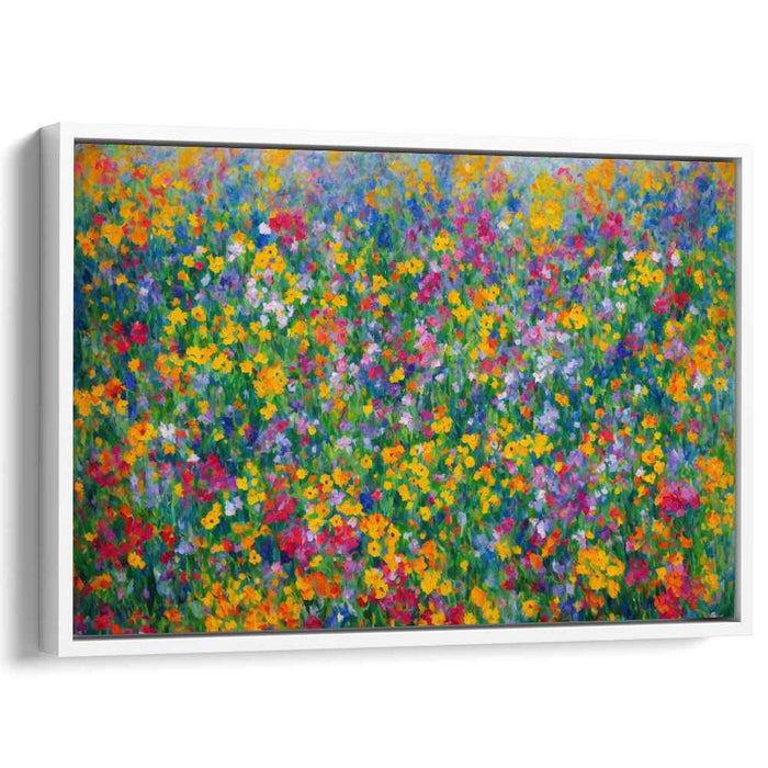 Field Whispers: Impressionist Wildflower Canvas Art Print