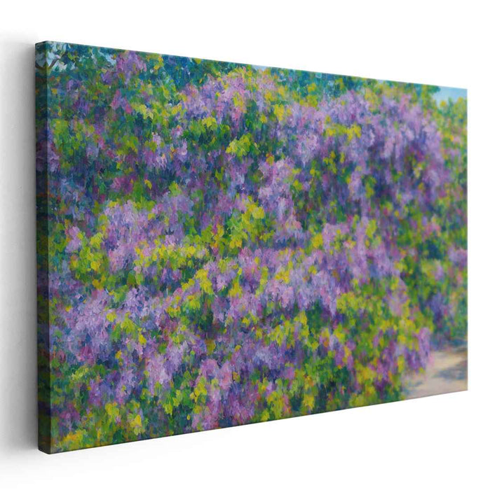 Lilac Serenade: Impressionist Purple Bloom Canvas Art Print